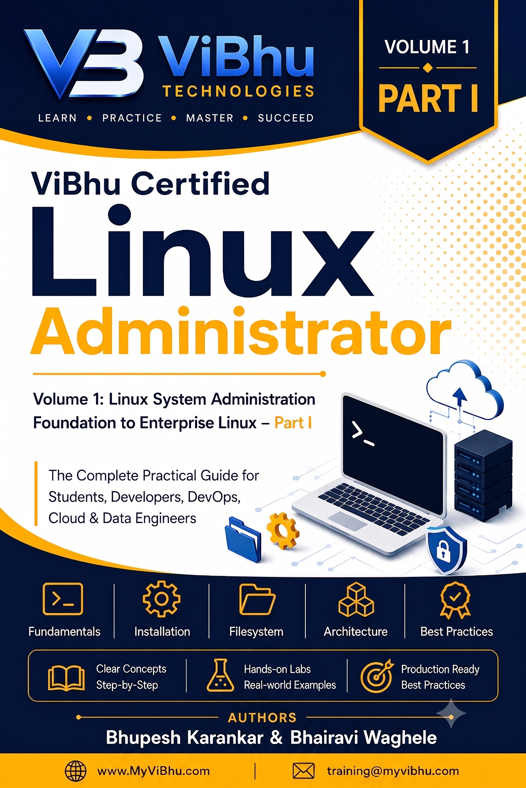 ViBhu Certified Linux Administrator Volume 1 — Part I book cover