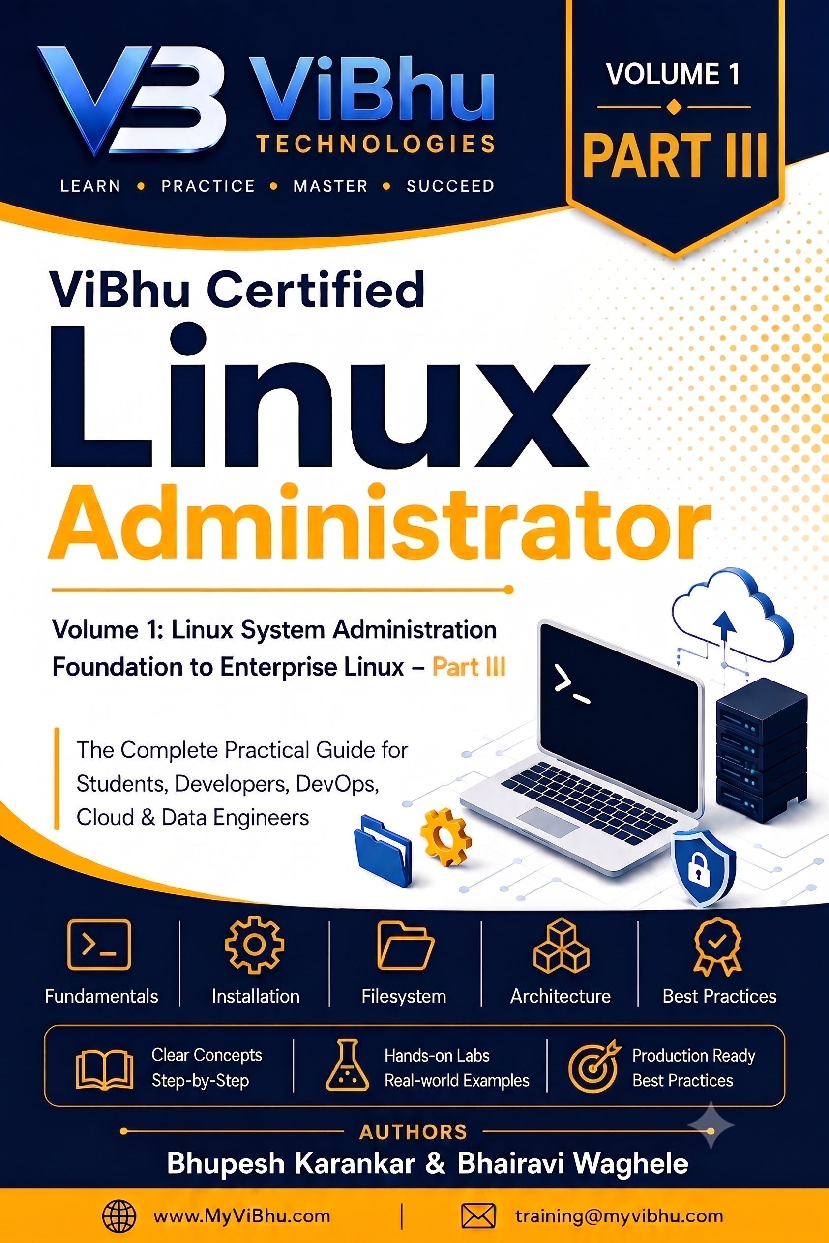 ViBhu Certified Linux Administrator Volume 1 — Part III book cover